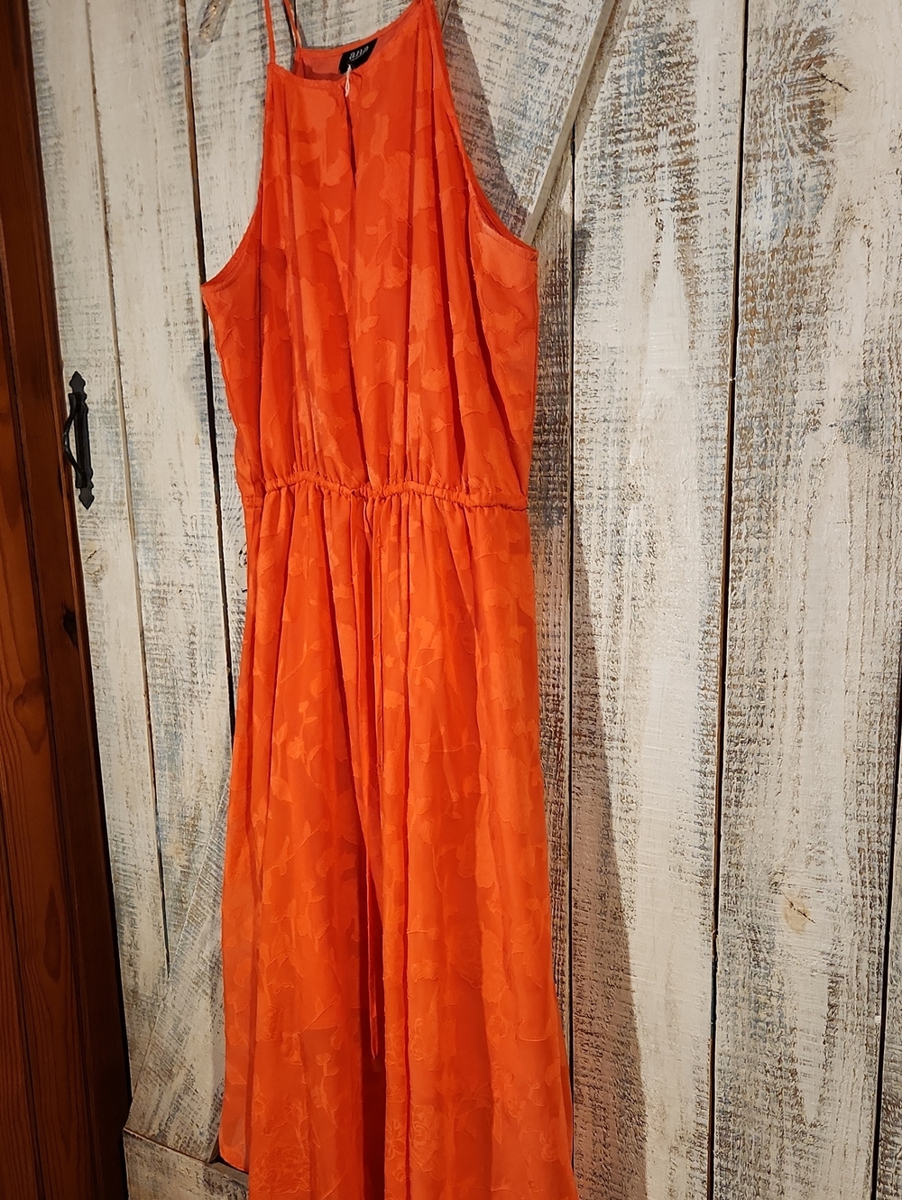A.N.A.  A NEW APPROACH XL  Coral Handkerchief Hem Lined  Sun Dress